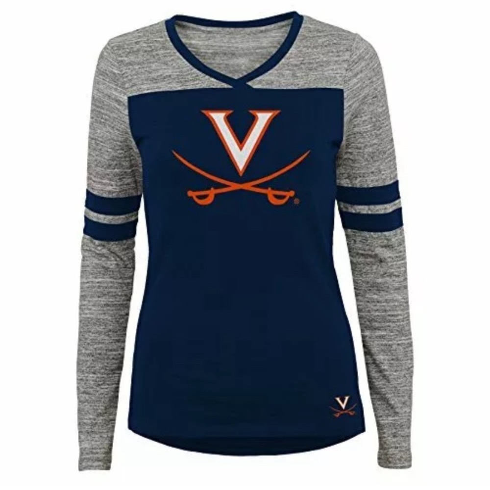 NWT [Outerstuff] Virginia Cavaliers NCAA Long-Sleeve Shirt Navy Juniors XL 15-17